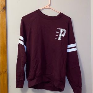 PINK burgundy crewneck